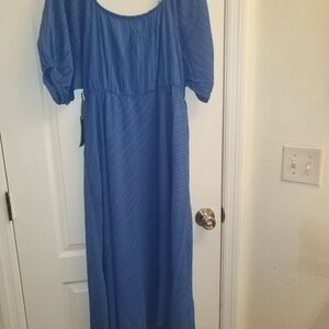 Terra & Sky Blue Maxi Dress